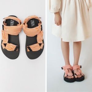 Zara Gingham Sandals size 36